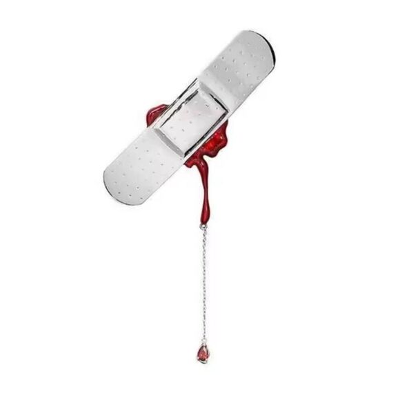 NWOT Band Aid Blood brooch pin - Picture 3 of 6